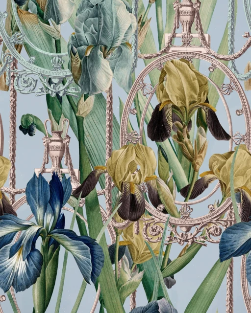 MINDTHEGAP The Royal Garden Fleurs D’iris Aquamarine WP20476
