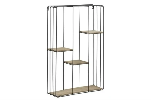 ACTONA półka KAMNIK czarna - MDF, metal