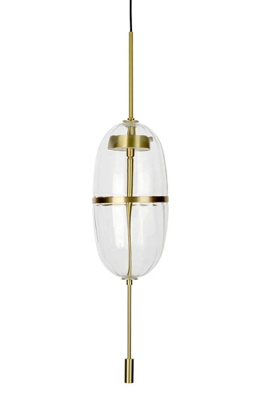 Lampa wisząca CHAPLIN 200 mosiądz - LED, szkło
