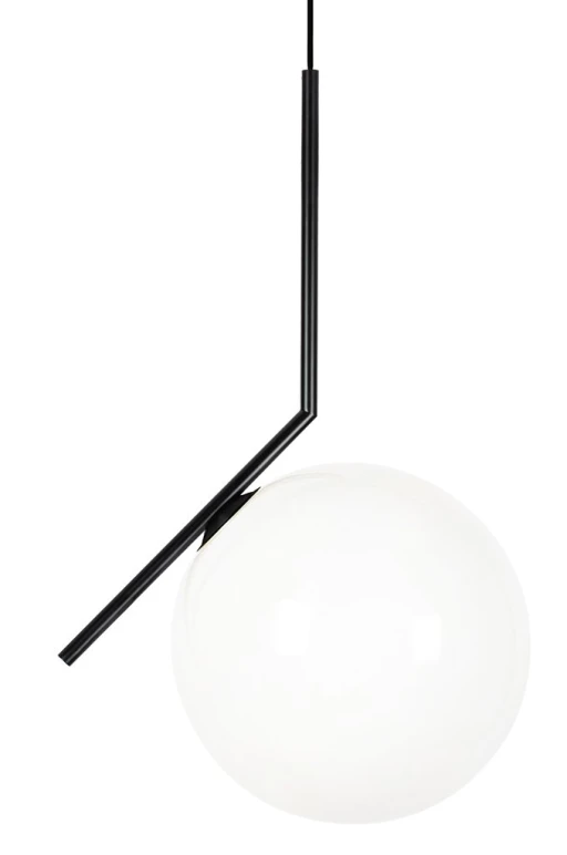 Lampa wisząca HALM 30 czarna - szkło, metal