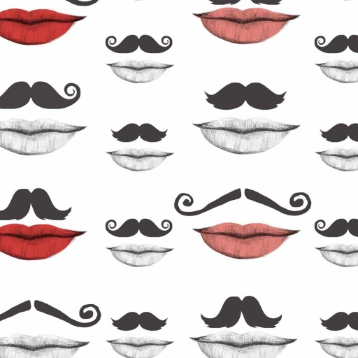 MINDTHEGAP Illusion Moustache and Lips WP20084